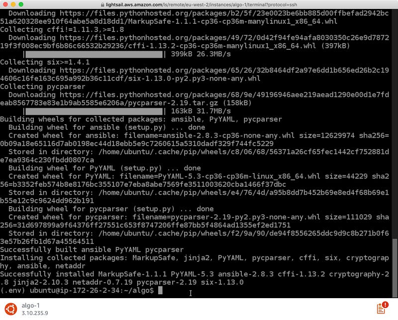 Clone Algo and install Python virtual environment
