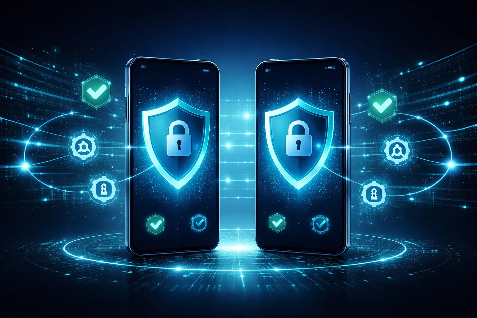 Два смартфони з налаштуваннями безпеки Signal та Threema